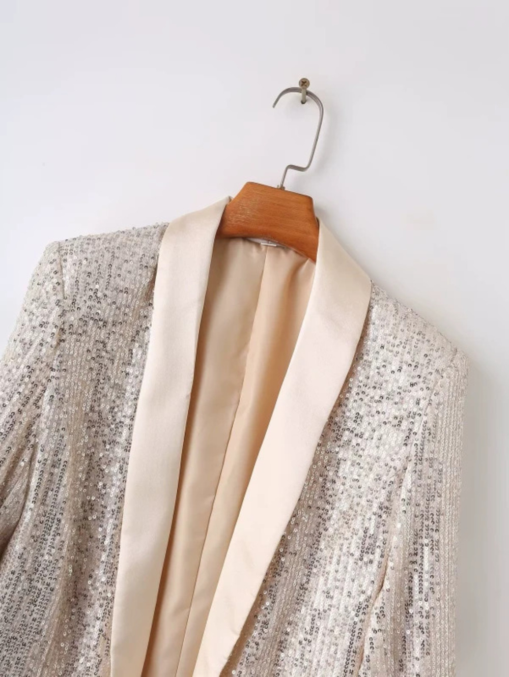 Sequin Blazer Jacket Womens Sparkly Shiny Suit Outerwear